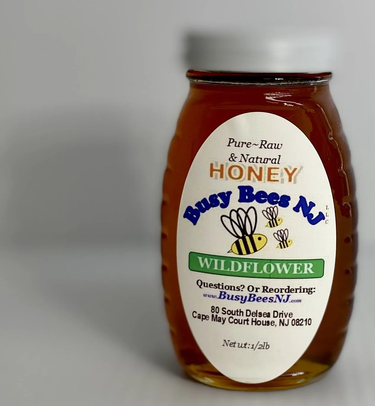 1/2 lb Jar - Wildflower Honey — Busy Bees NJ LLC